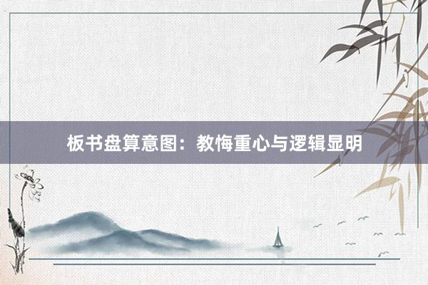 板书盘算意图：教悔重心与逻辑显明